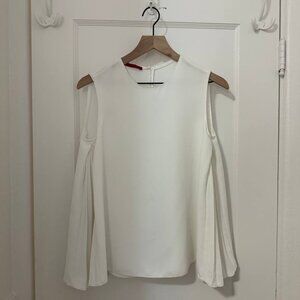 CH CAROLINA HERRERA Womens White Crew Neck Sleeveless Top, size S